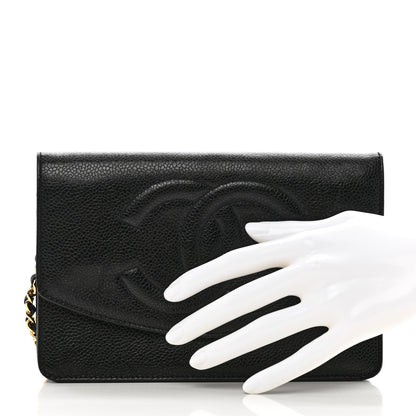 Chanel Caviar Timeless CC Wallet on Chain WOC Black 2 of 11