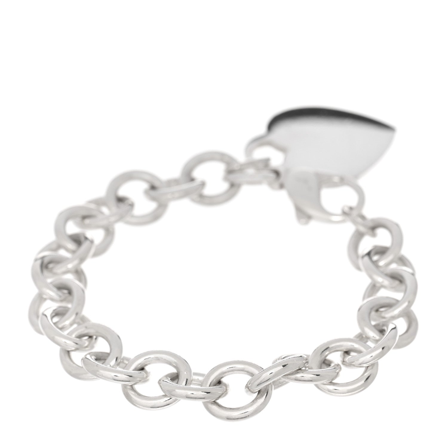 Tiffany Sterling Silver Heart Tag Charm Bracelet 2 of 3