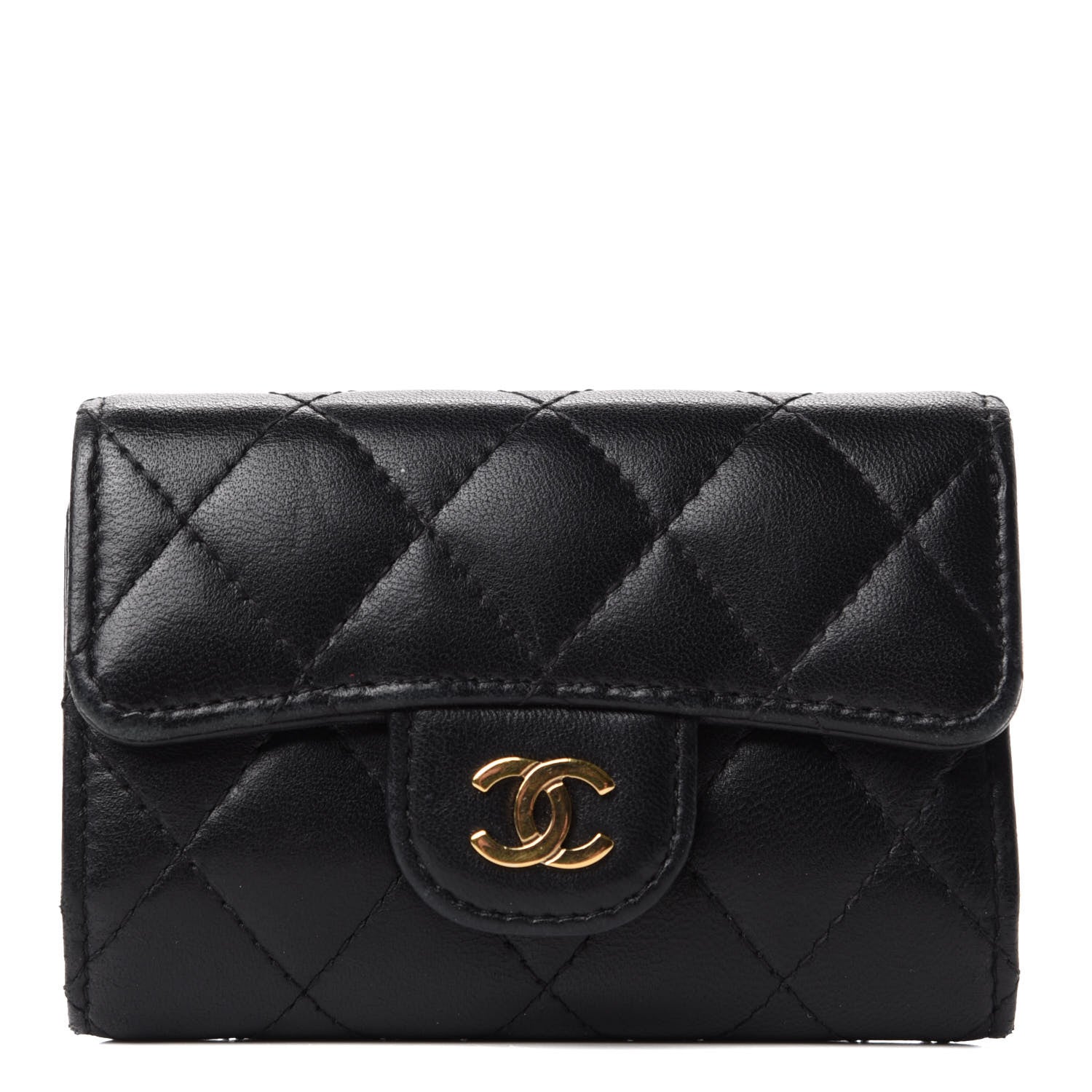 Chanel Lambskin Quilted 4 Key Holder Black 1 of 9