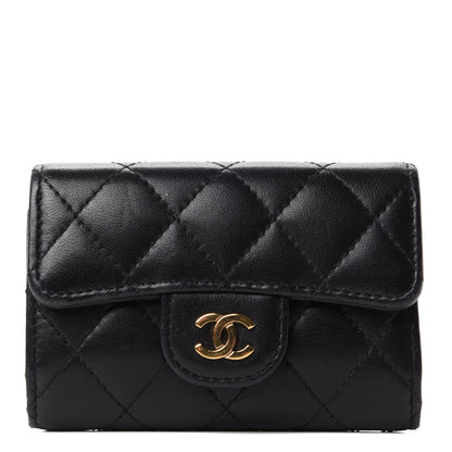 Chanel Lambskin Quilted 4 Key Holder Black 1 of 9