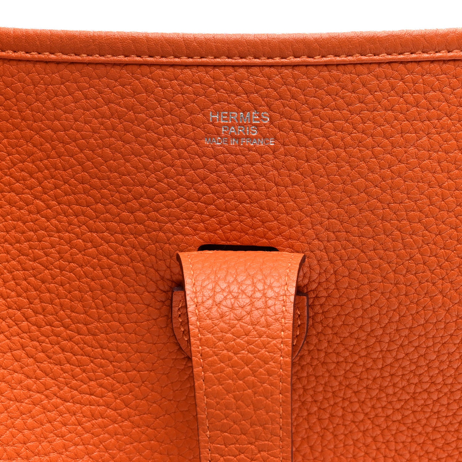 Hermes Taurillon Clemence Evelyne III GM Orange 5 of 9