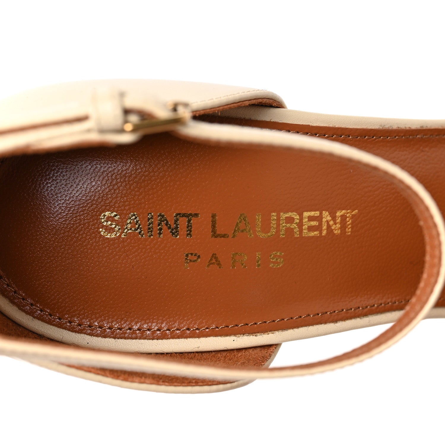 Saint Laurent Calfskin 110 Opyum Sandals 38.5 Real Beige 7 of 8