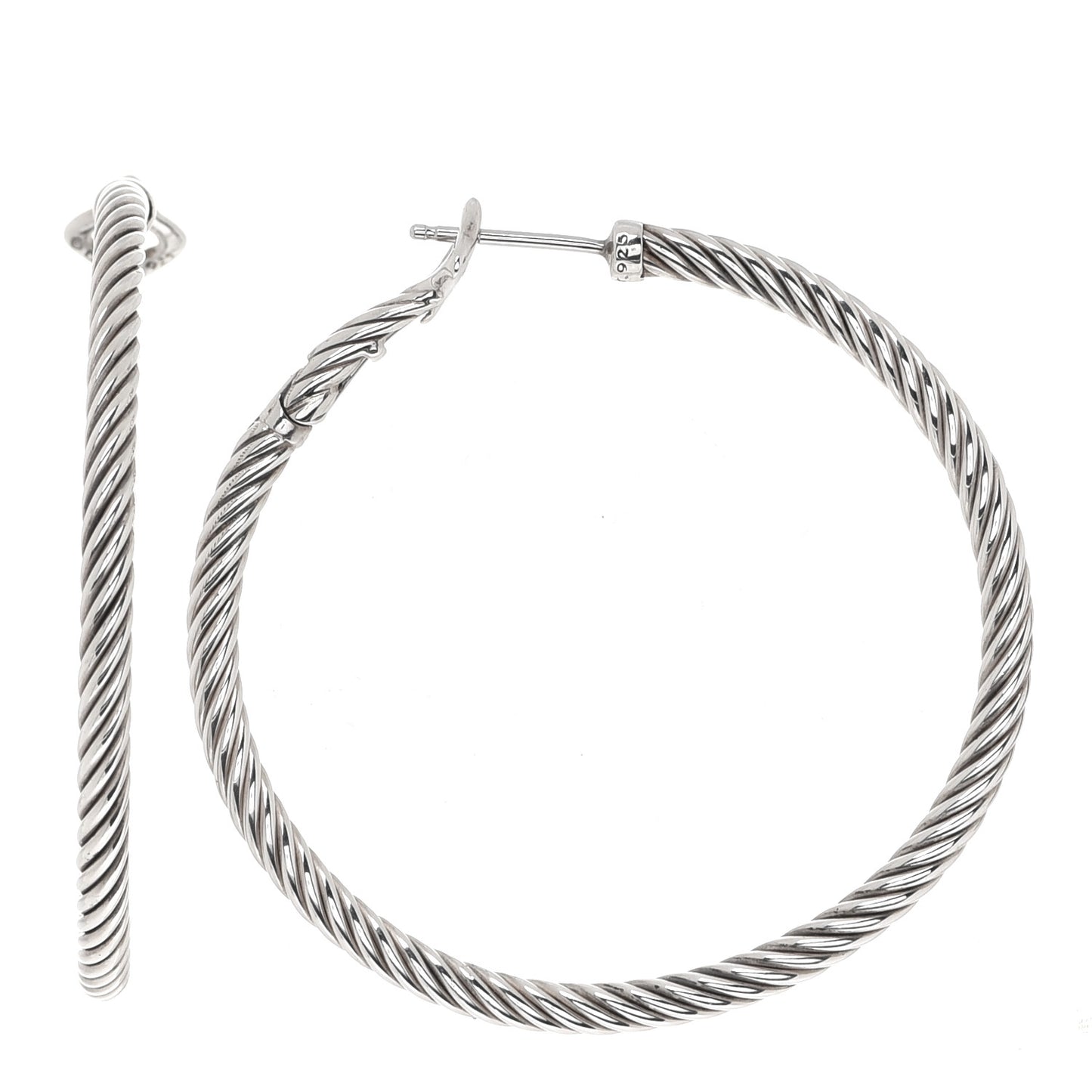 Sterling Silver Medium Cable Classics Hoop Earrings