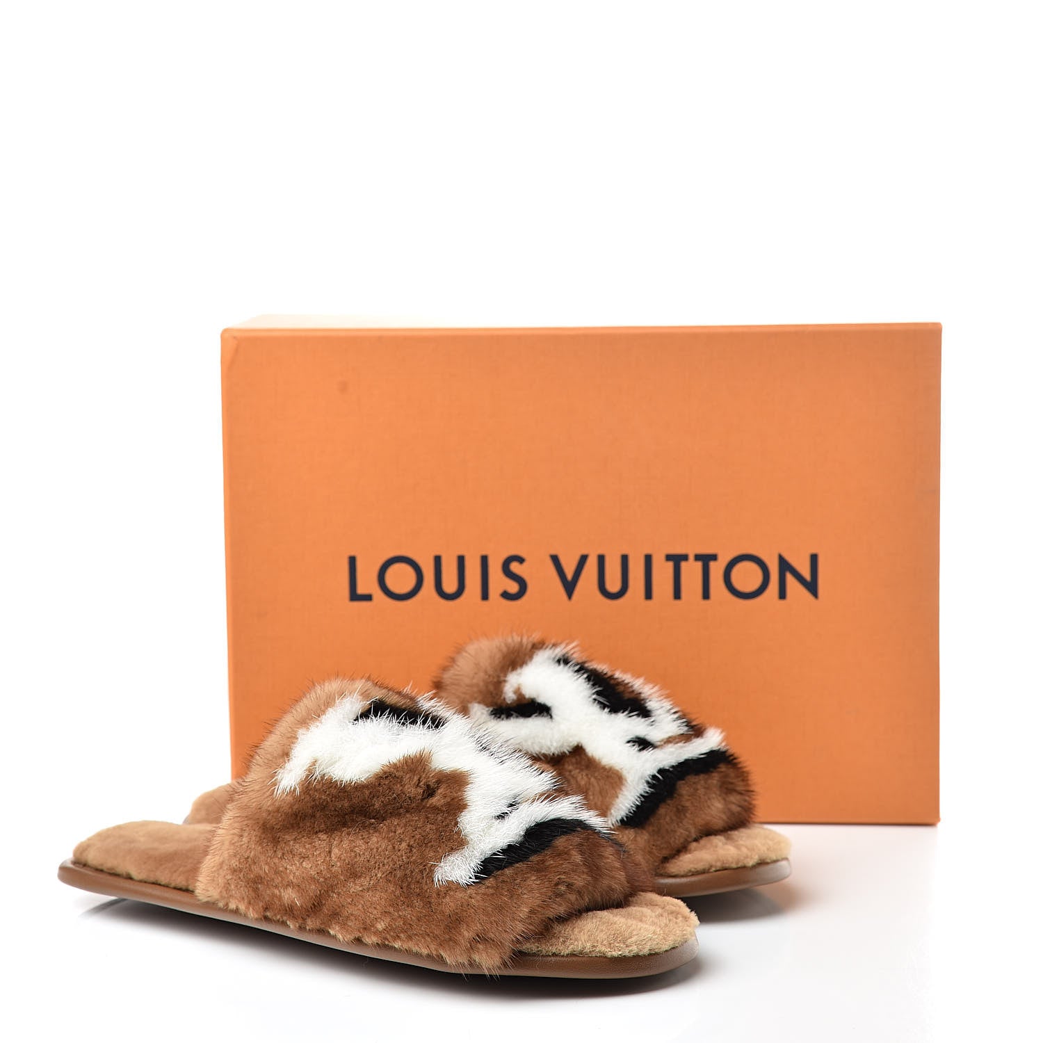 Louis Vuitton Mink Fur Homey Flat Mules 37-38 Natural Beige 8 of 8