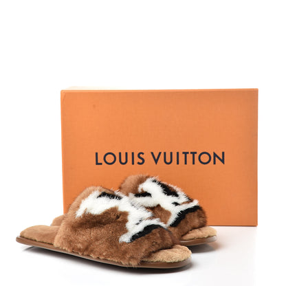 Louis Vuitton Mink Fur Homey Flat Mules 37-38 Natural Beige 8 of 8