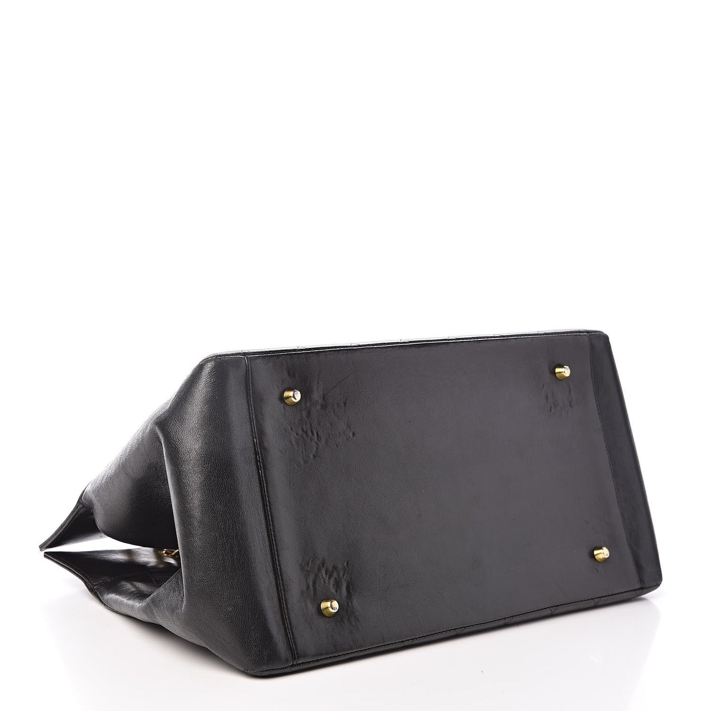 Lambskin Quilted Tote Black