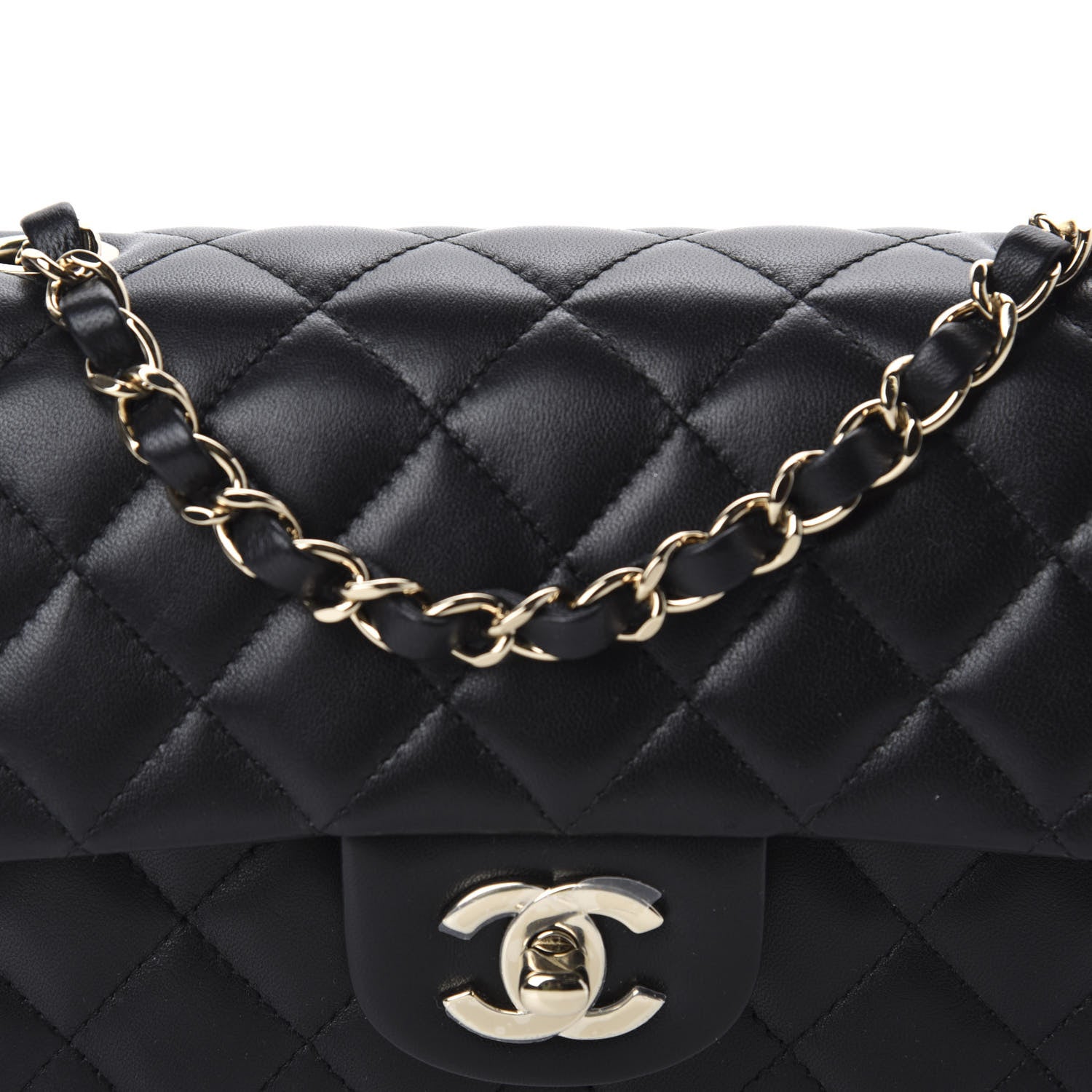 Chanel Lambskin Quilted Mini Rectangular Flap Black 10 of 10