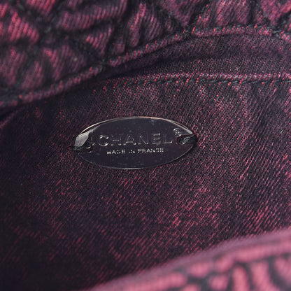 Chanel Washed Denim Quilted Small Denimpression Flap Red Black 6 of 10