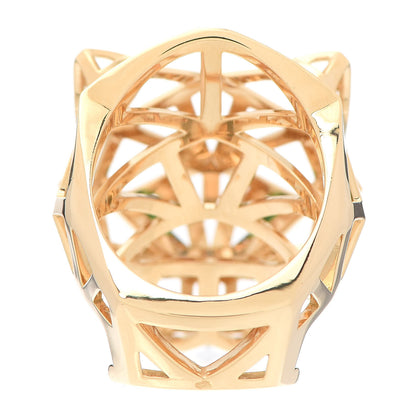 Cartier 18K Yellow Gold Tsavorite Onyx Panthère De Ring 63 10.25 4 of 5