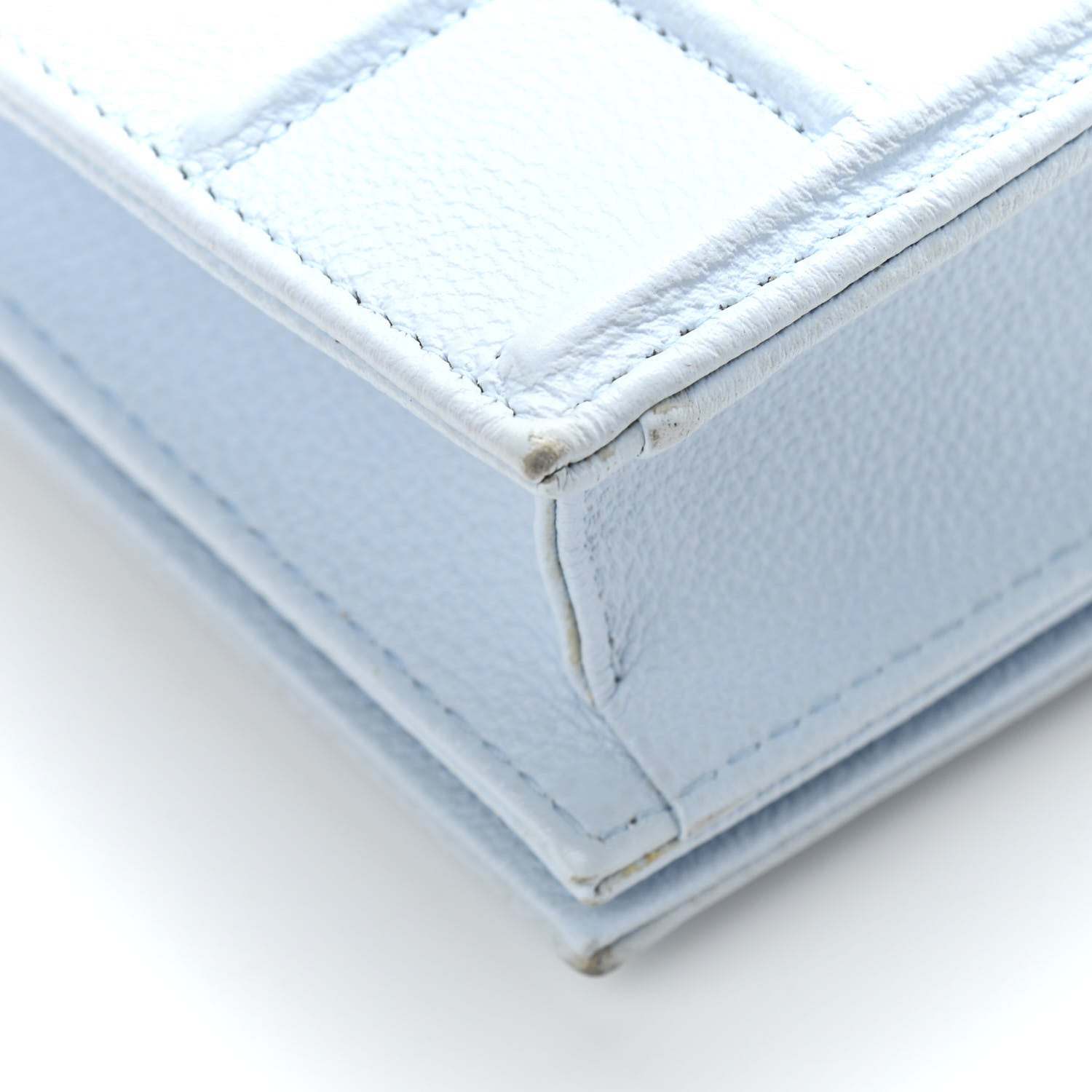 Christian Dior Calfskin Large Diorama Croisiere Chain Wallet Light Blue 16 of 16