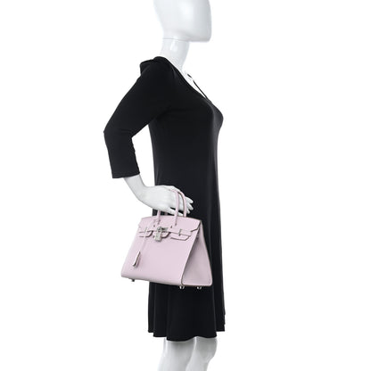 Hermes Epsom Birkin Sellier 25 Mauve Pale 3 of 10