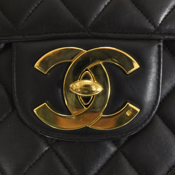Lambskin Jumbo Flap Black