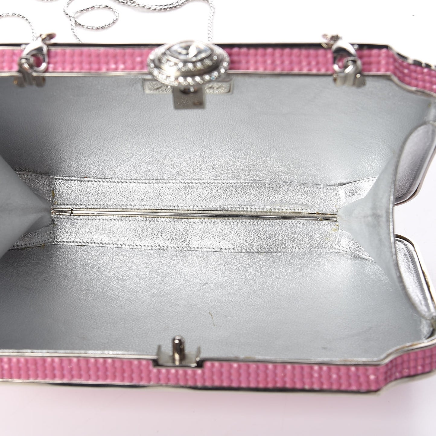 Swarovski Crystal Minaudiere Clutch Pink