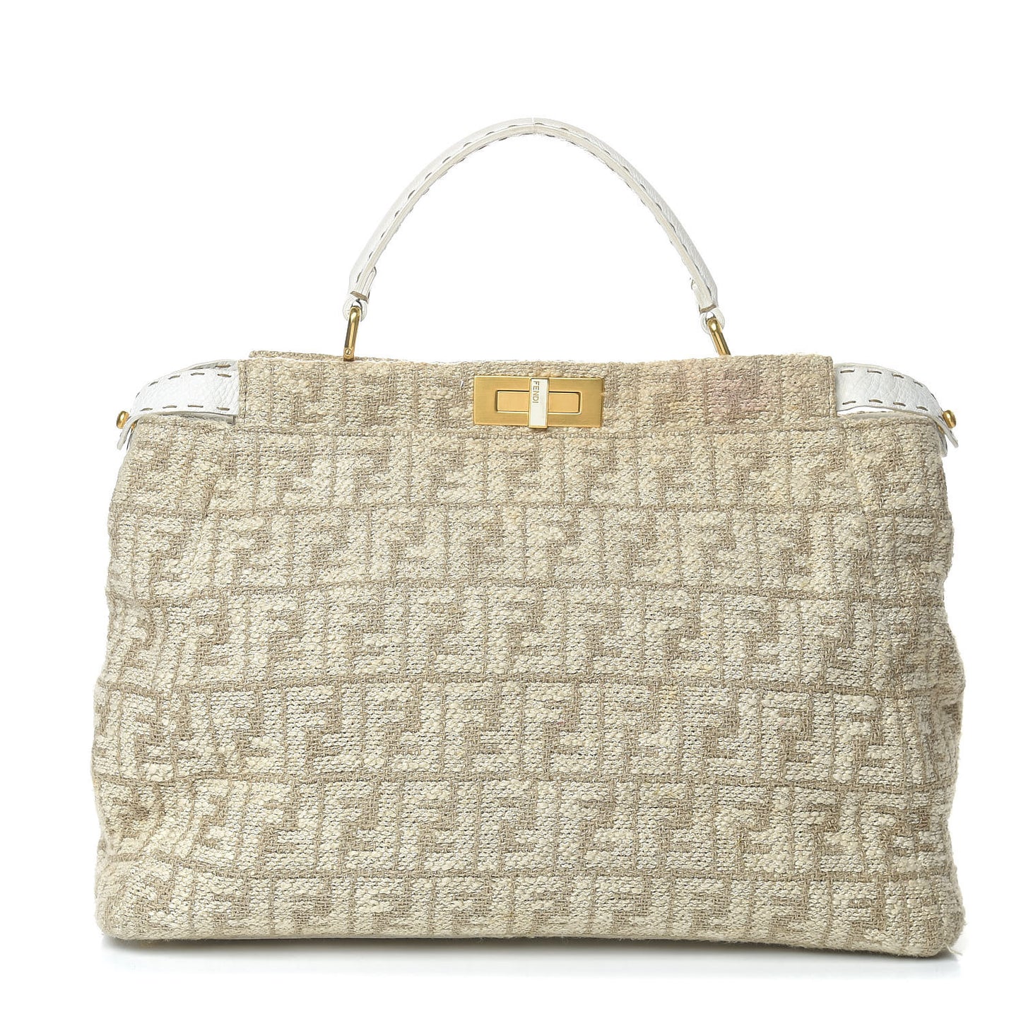 Corda Zucca Large Peekaboo Iconic Satchel White