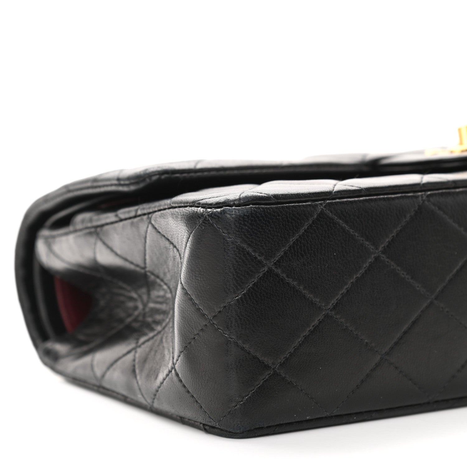 Chanel Lambskin Quilted Medium Double Flap Black 10 of 18