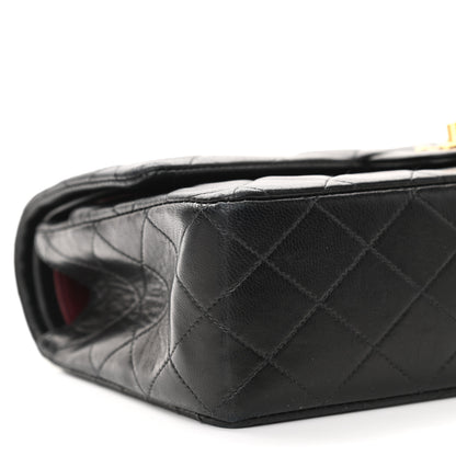 Chanel Lambskin Quilted Medium Double Flap Black 10 of 18