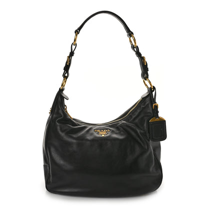 Prada Soft Calf Hobo Black 1 of 8