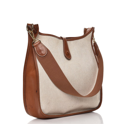 Hermes Toile Natural Barenia Evelyne GM Ebene 3 of 16