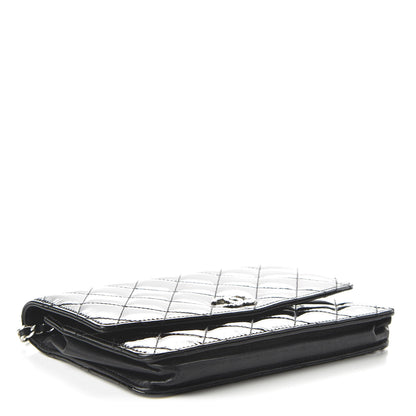 Chanel Patent Quilted Brilliant Wallet On Chain WOC Black 4 of 11