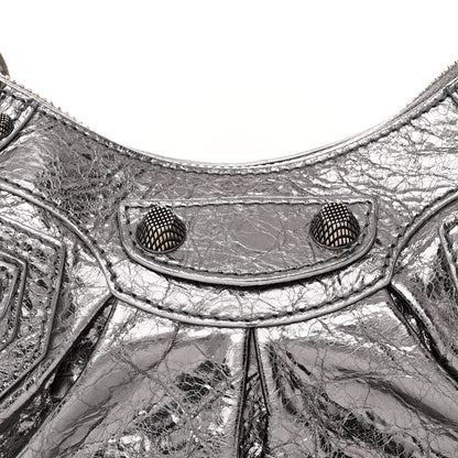Balenciaga Metallic Agneau Arena Le Cagole Shoulder Bag XS Silver 10 of 13