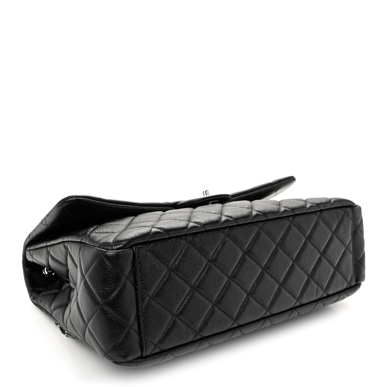 Chanel Grained Calfskin Quilted XXL Travel Flap Bag Black 4 of 10