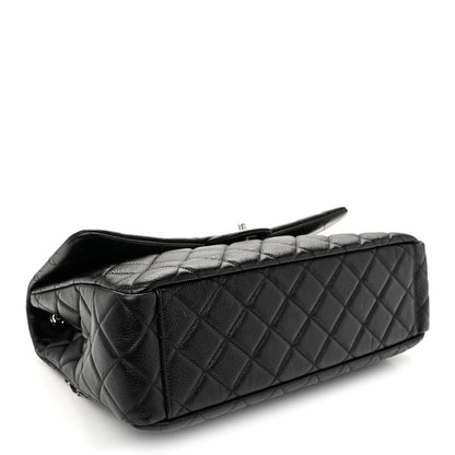 Chanel Grained Calfskin Quilted XXL Travel Flap Bag Black 4 of 10