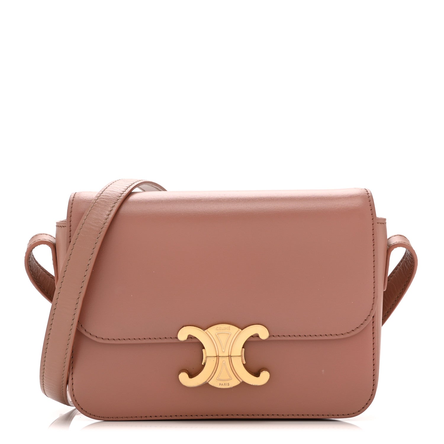 Celine Shiny Calfskin Teen Triomphe Pink 1 of 11