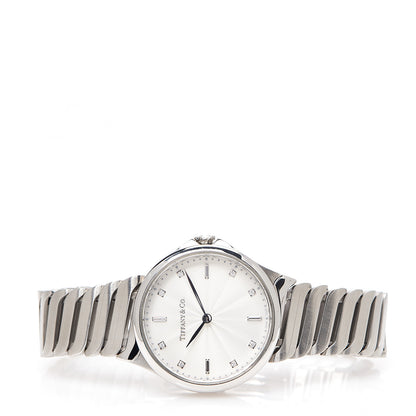 Tiffany Stainless Steel Diamond 28mm Metro 2-Hand Quartz Watch 2 of 5