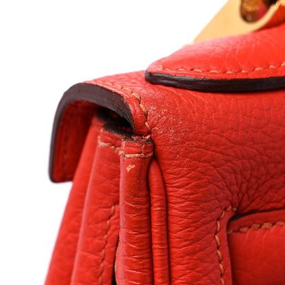 Hermes Taurillon Clemence Kelly Retourne 28 Rouge Pivoine 14 of 17