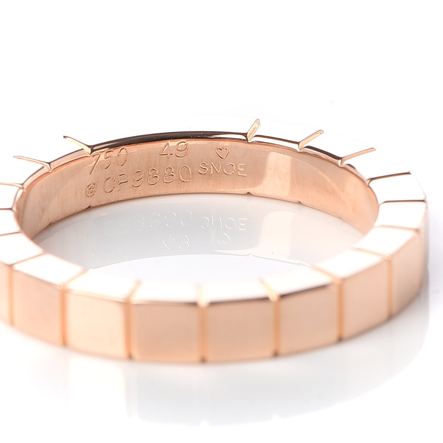 Cartier 18K Pink Gold 3mm Lanieres Ring 49 4.75 4 of 4