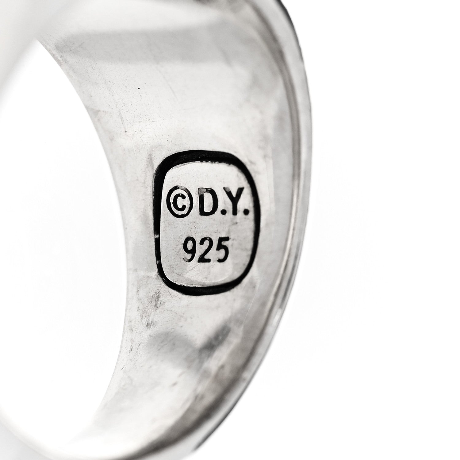 David Yurman Sterling Silver Black Diamond Signet Ring 62 10 5 of 5