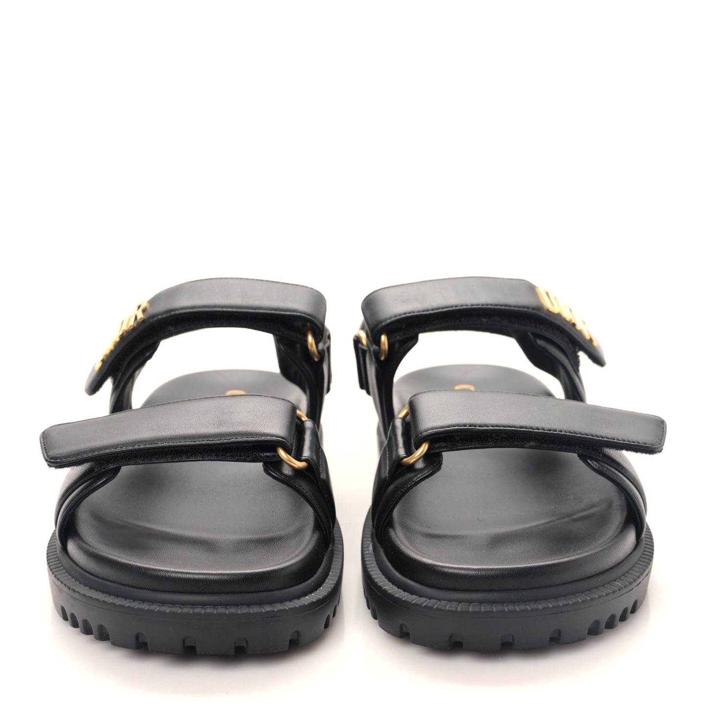 Lambskin Dioract 10mm Sandals 37 Black