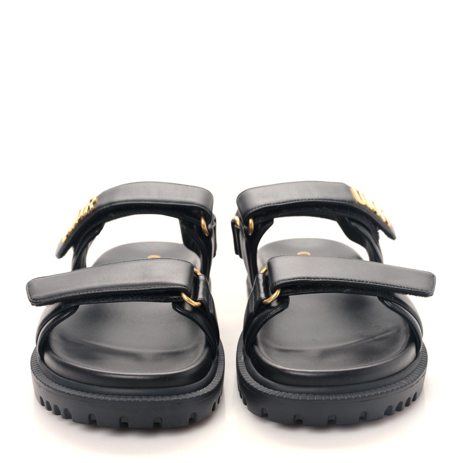 Christian Dior Lambskin Dioract 10mm Sandals 37 Black 2 of 8