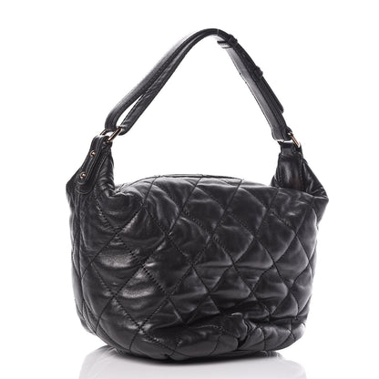 Chanel Lambskin Quilted Cloudy Bundle Hobo Black 3 of 11