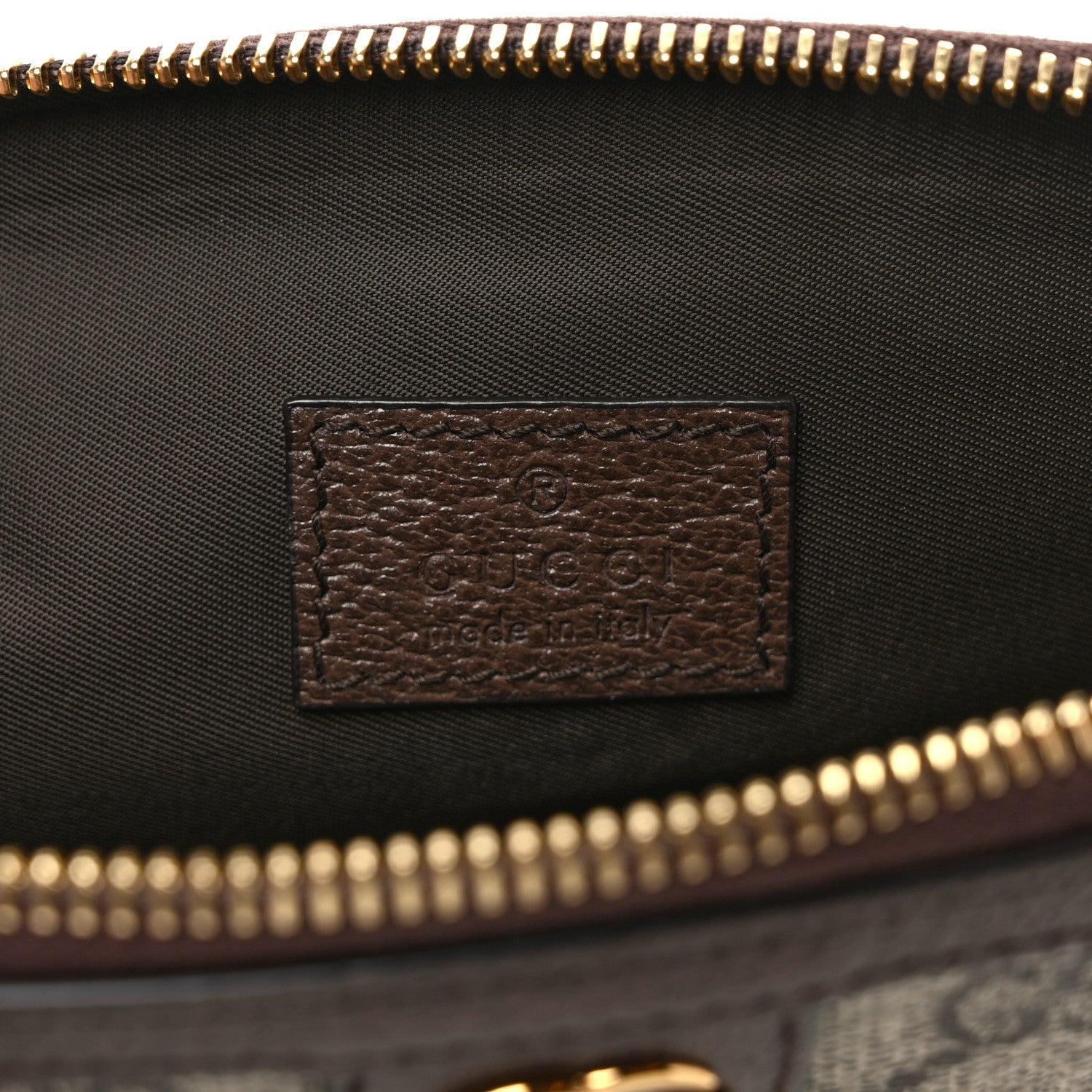 Gucci GG Supreme Monogram Textured Calfskin Web Medium Ophidia Cosmetic Case Beige Ebony New Acero 6 of 6