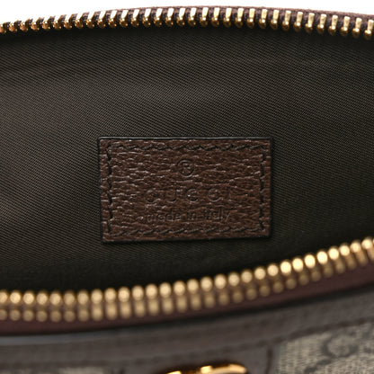 Gucci GG Supreme Monogram Textured Calfskin Web Medium Ophidia Cosmetic Case Beige Ebony New Acero 6 of 6
