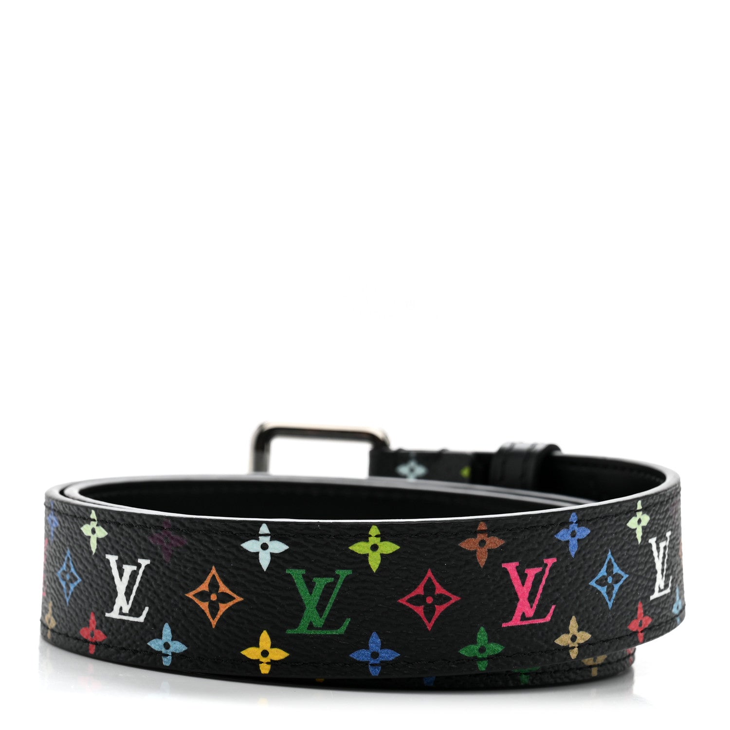 Louis Vuitton LV X TM Monogram Multicolor 30mm Belt 85 34 Black 2 of 6