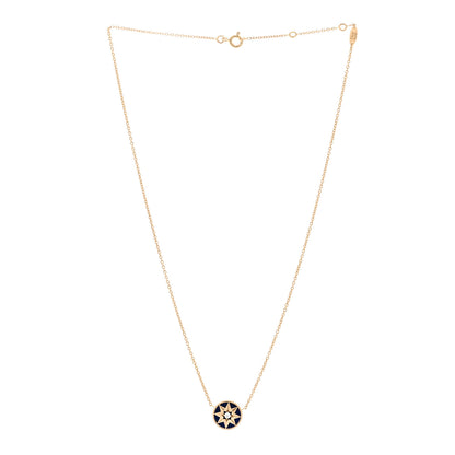 Christian Dior 18K Yellow Gold Diamond Lapis Lazuli Rose Des Vents Necklace 3 of 6