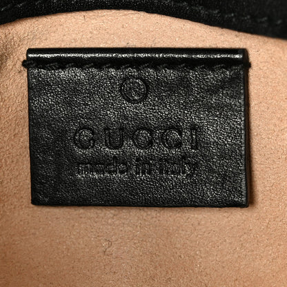 Gucci Calfskin Matelasse Super Mini GG Marmont Shoulder Bag Black 6 of 10