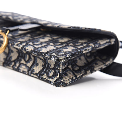 Christian Dior Oblique Saddle Belt Bag Blue 7 of 9