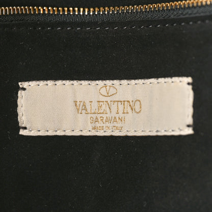 Valentino Garavani Grained Calfskin Jamaica Beaded My Rockstud Tote Black 6 of 9