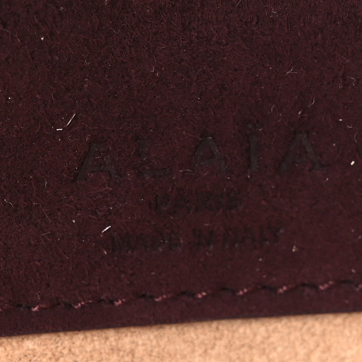 Alaia Suede Goatskin Teckel Clutch Rouge Grenat 7 of 11