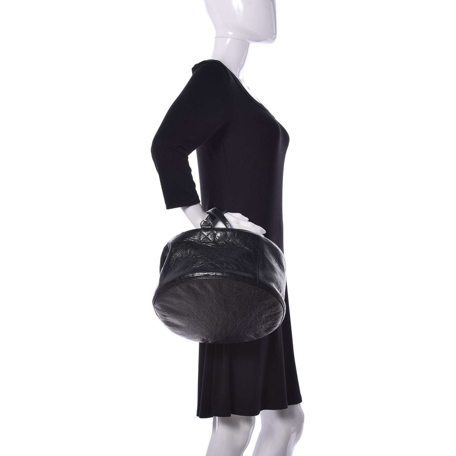 Balenciaga Agneau Arena Round Air Hobo Black 3 of 11
