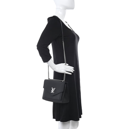 Louis Vuitton Soft Calfskin Mylockme Chain Bag BB Black 2 of 11