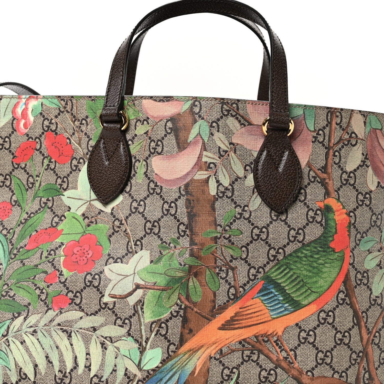 Gucci Soft GG Supreme Monogram Tian Medium Crossbody Tote Beige Multicolor New Acero 8 of 11