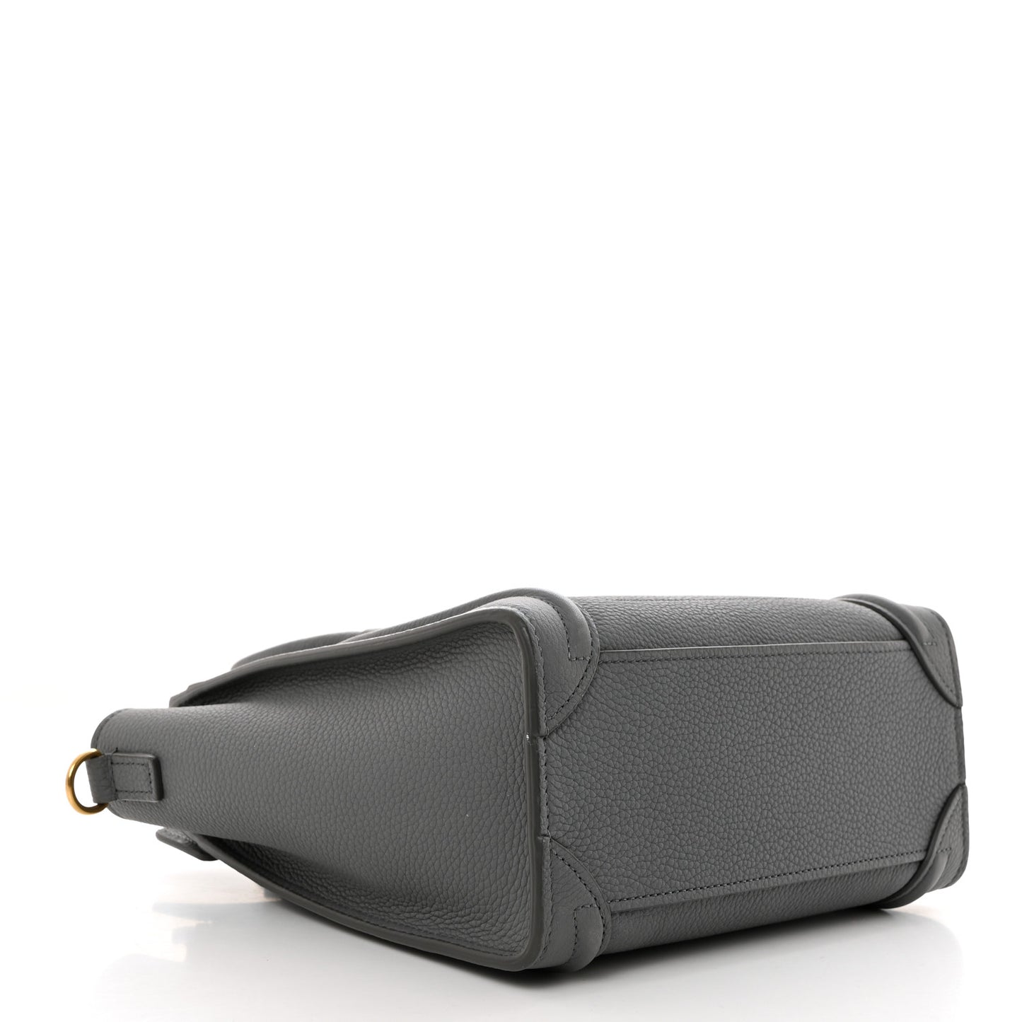 Baby Drummed Calfskin Nano Luggage Kohl