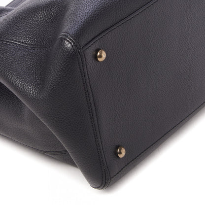 Chanel Calfskin Cerf Executive Shopper Tote Black 6 of 9