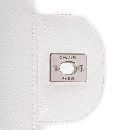 Chanel Caviar Jumbo Single Flap White 7 of 8
