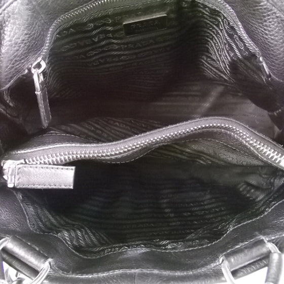 Large Leather Tote Black