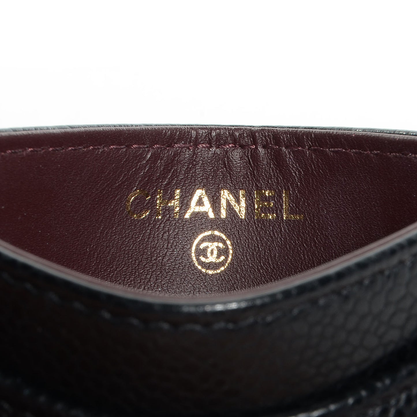 Caviar Quilted Card Holder Black